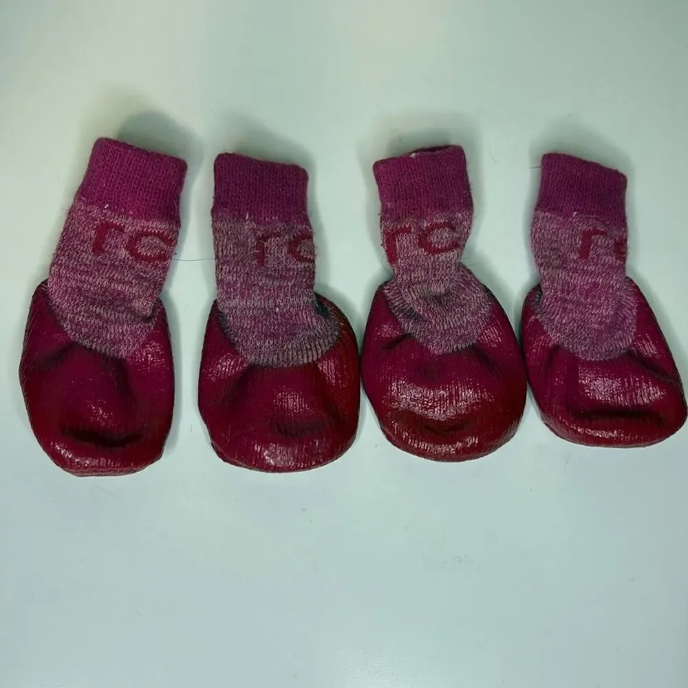 Hot Pink PAWK anti slip dog socks boot booties slippers Size Extra Small